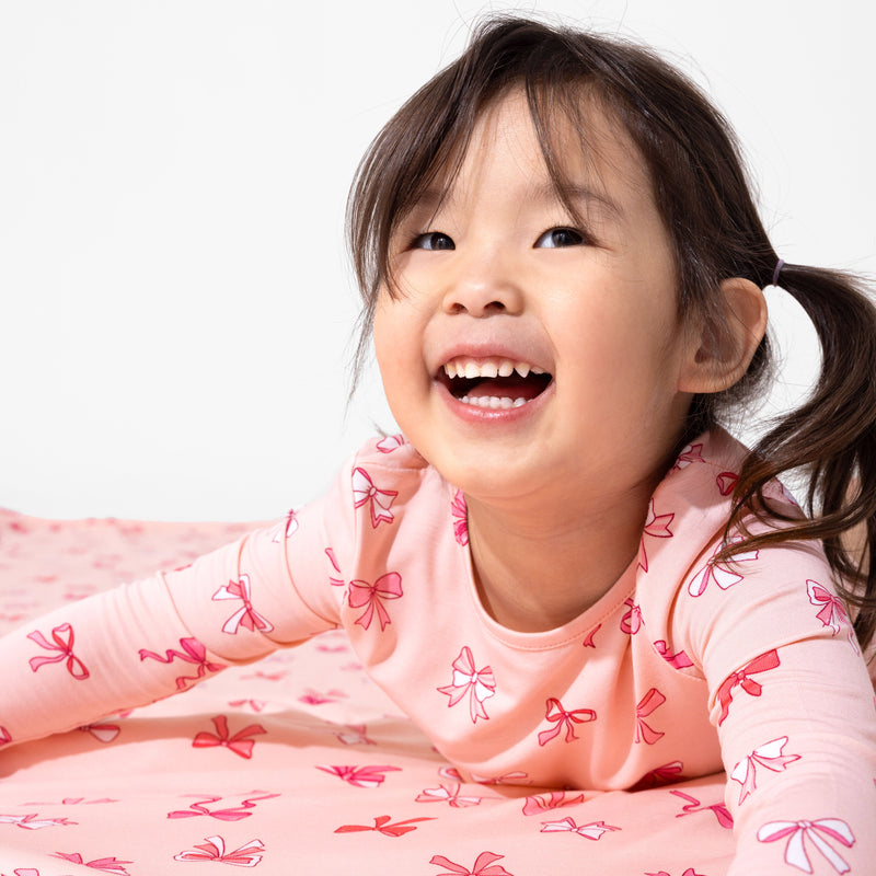 Take A Bow Bamboo Girls' Long Sleeve Dress