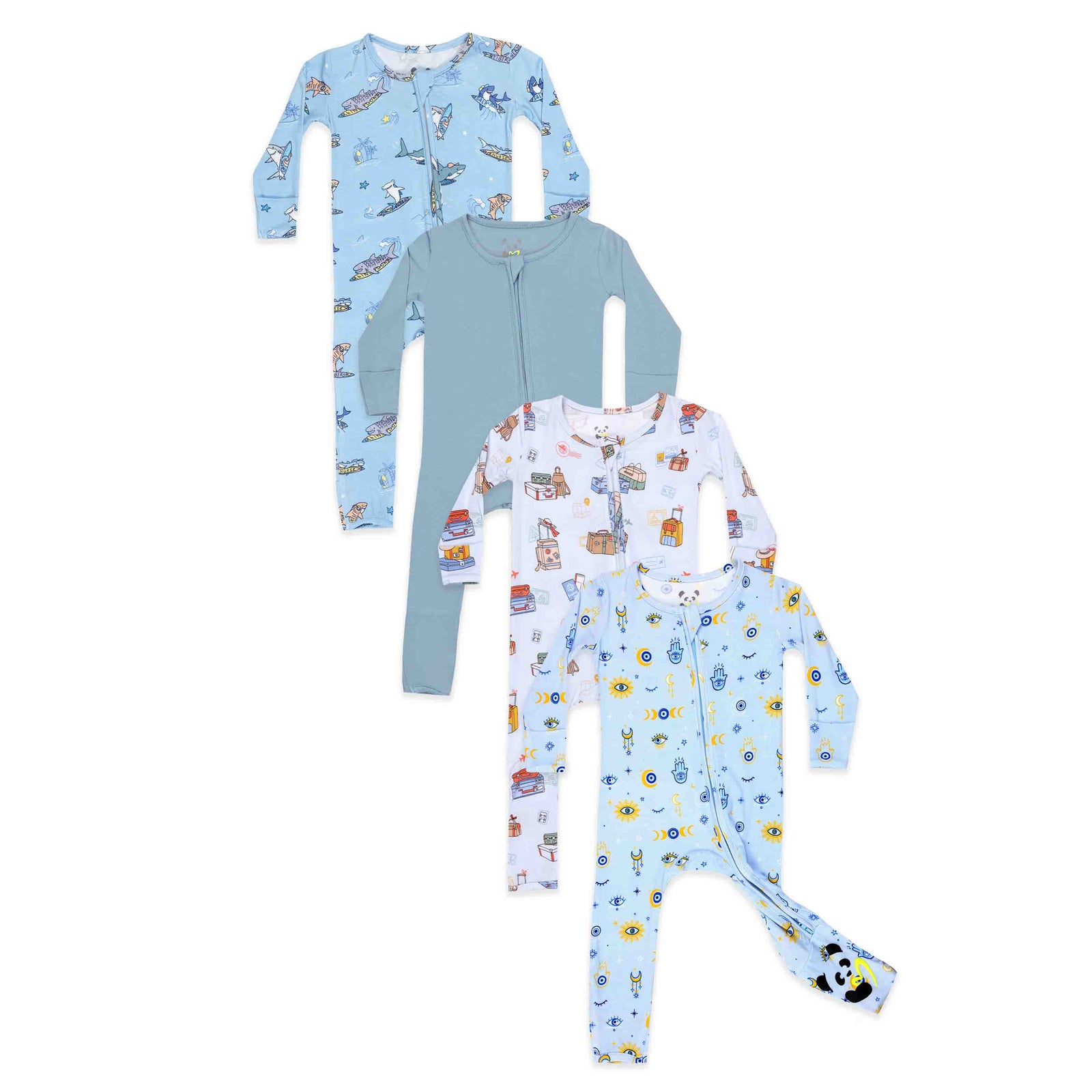 Boys Starter Bundle - Bamboo Convertible Footies