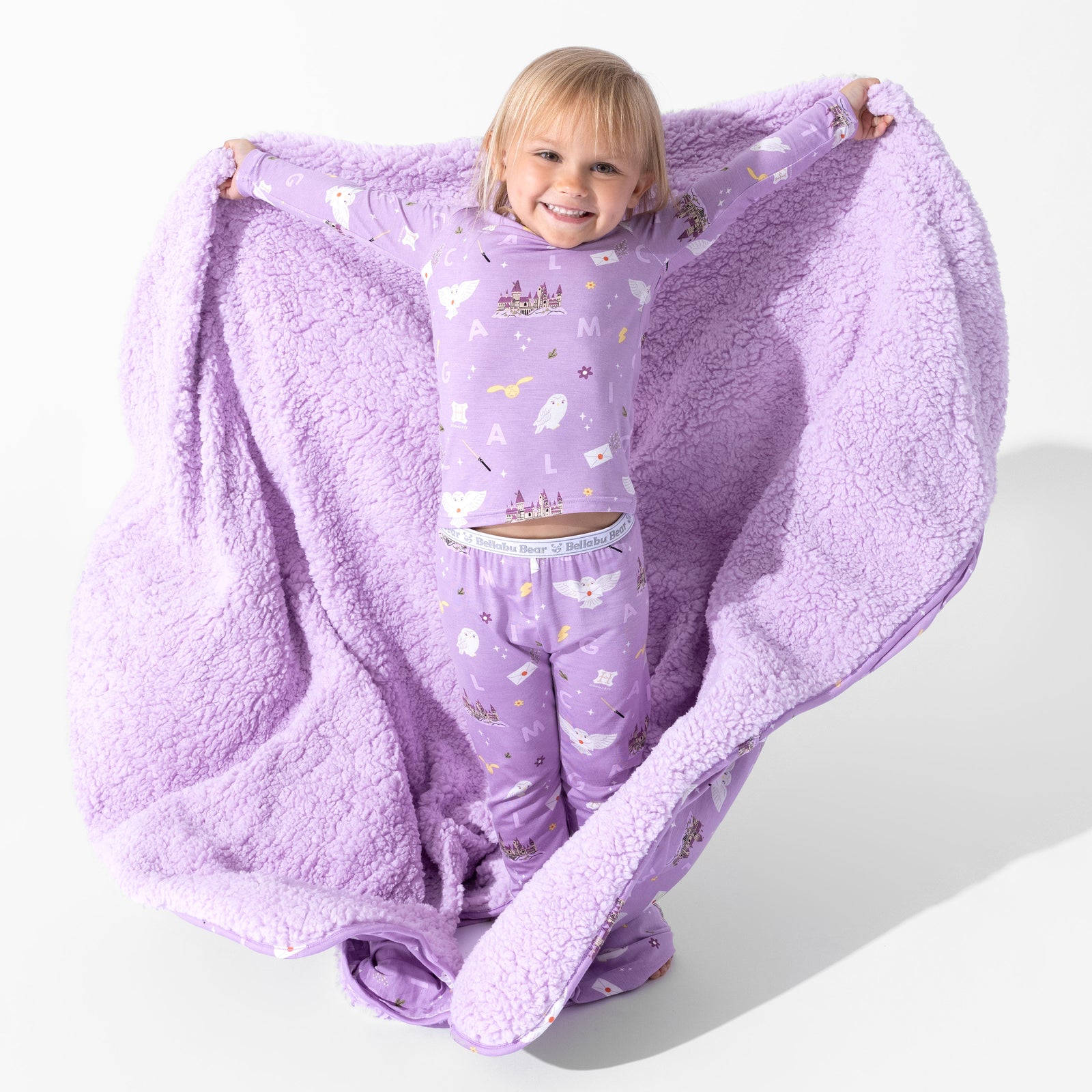 Hedwig's Magical Mail Bamboo Sherpa Blanket