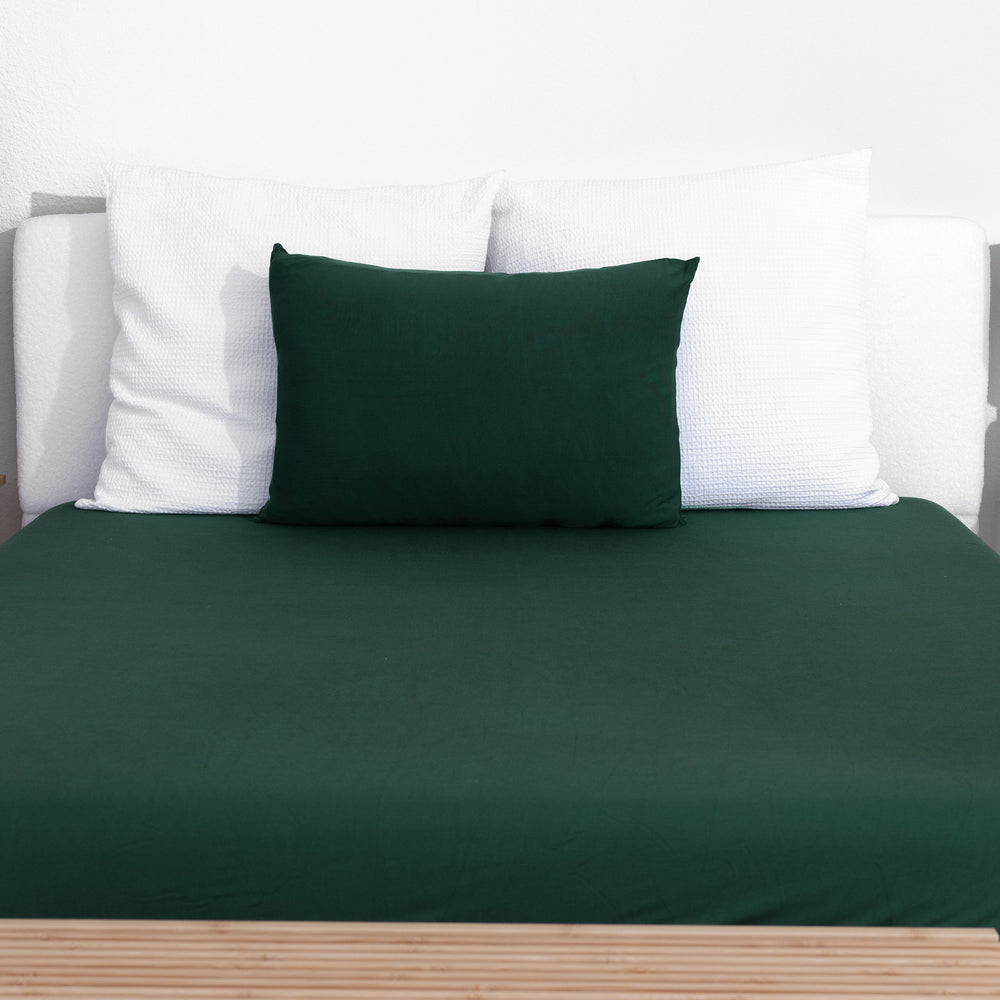 Pine Green Bamboo Bed Sheet Set