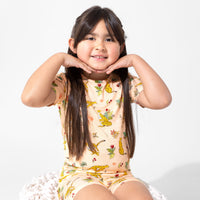 Pounce In Paradise Cheetah Bamboo Kids Pajama Short Set