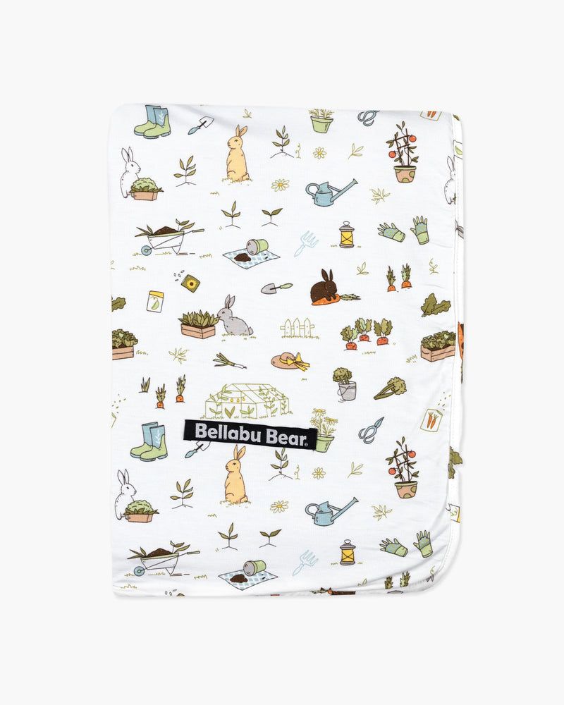 Bunny Garden Bamboo Blanket