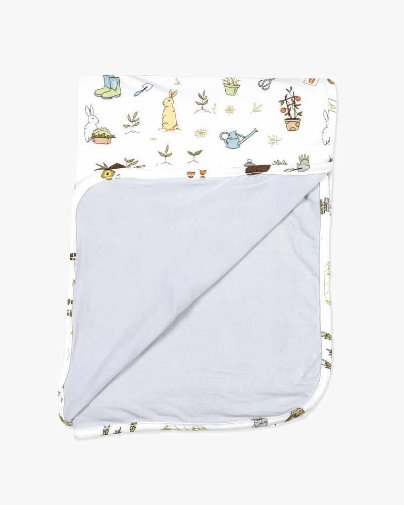 Bunny Garden Bamboo Blanket