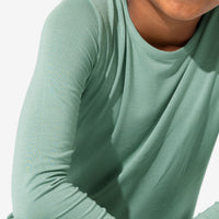Misty Green Bamboo Kids Pajamas