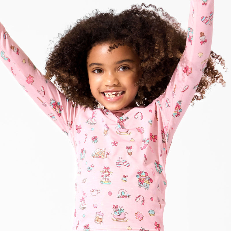 Candy Cane Lane Bamboo Kids Pajamas