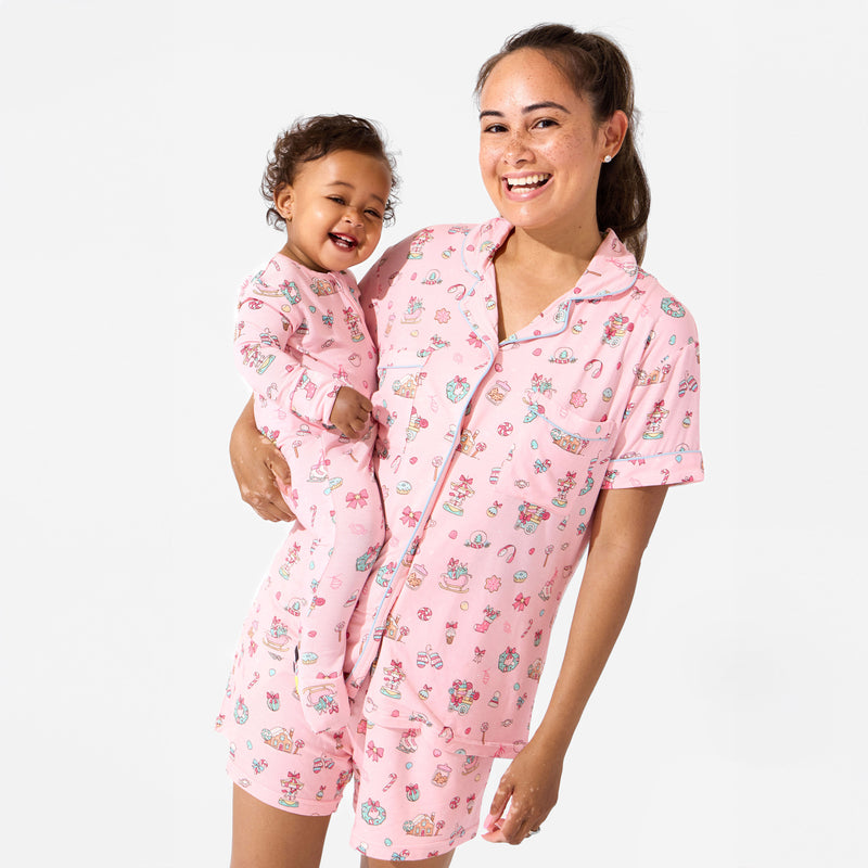 Candy Cane Lane Bamboo Convertible Footie
