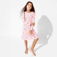 Candy Cane Lane Bamboo Girls' Long Sleeve Dress