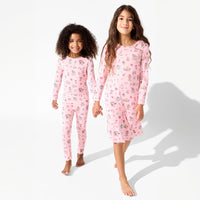 Candy Cane Lane Bamboo Girls' Long Sleeve Dress