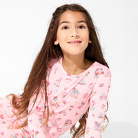 Candy Cane Lane Bamboo Girls' Long Sleeve Dress