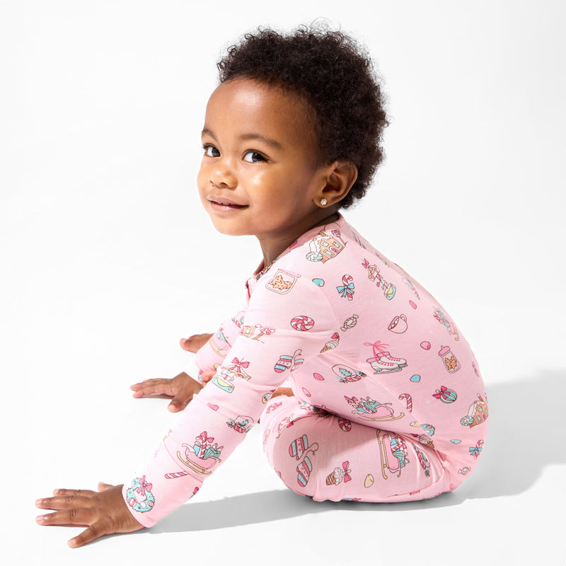 Candy Cane Lane Bamboo Convertible Footie