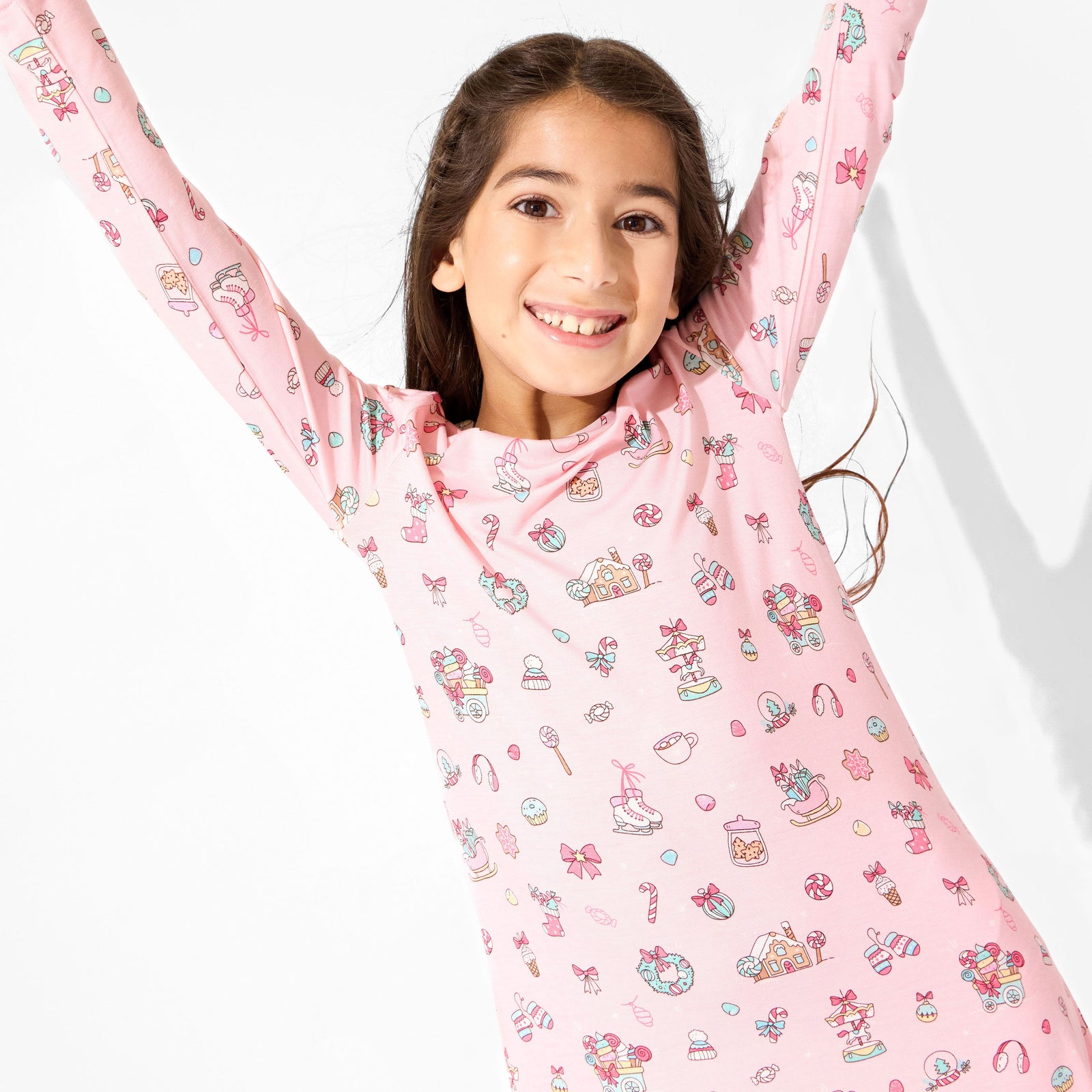 Candy Cane Lane Bamboo Girls Dress Festive Holiday Outfit 18-24 Months | Bellabu Bear Candy Cane Lane Bamboo Girls Dress Festive Holiday Outfit 18-24 Months | Bellabu Bear