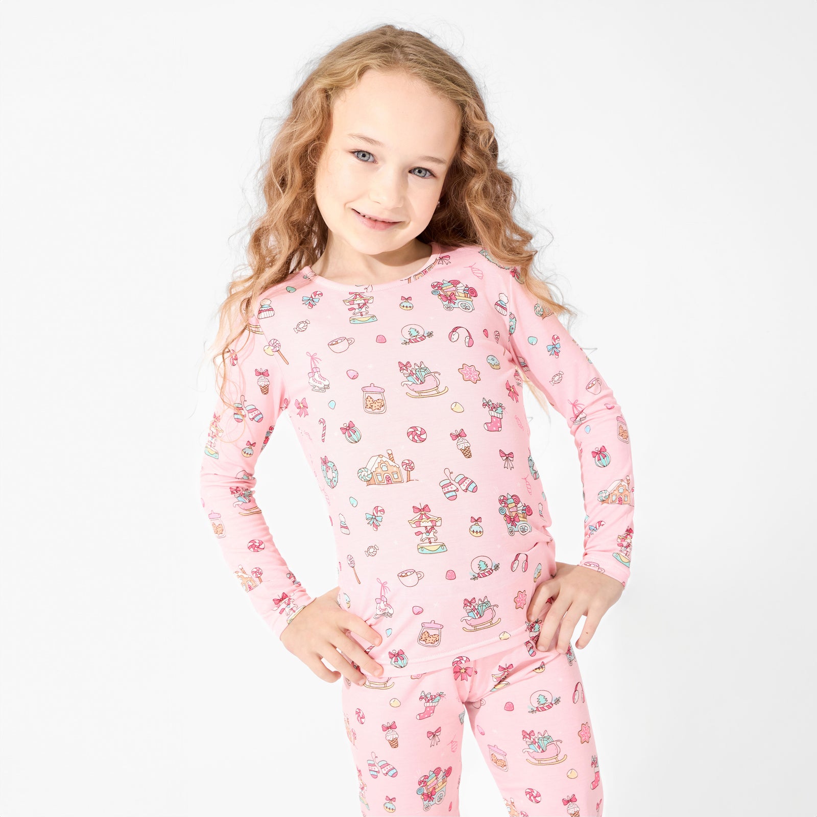 Candy Cane Lane Bamboo Kids Pajamas