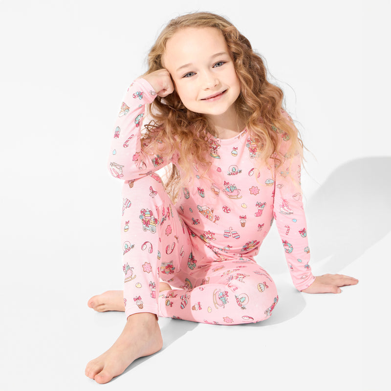 Candy Cane Lane Bamboo Kids Pajamas