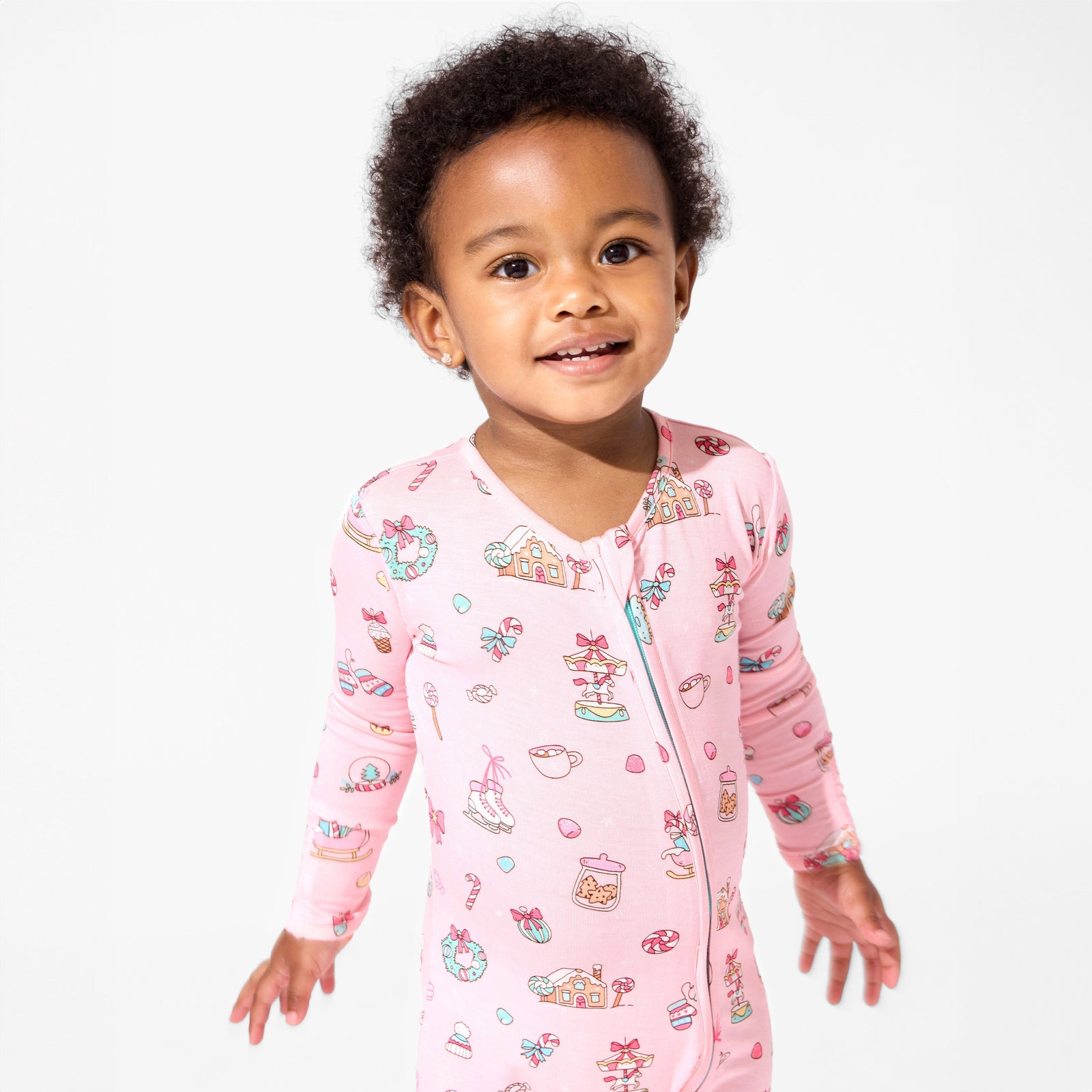 Candy Cane Lane Bamboo Convertible Footie