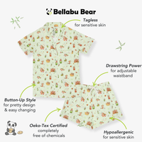 Capybara Boba Bamboo Women's Pajama Short Set