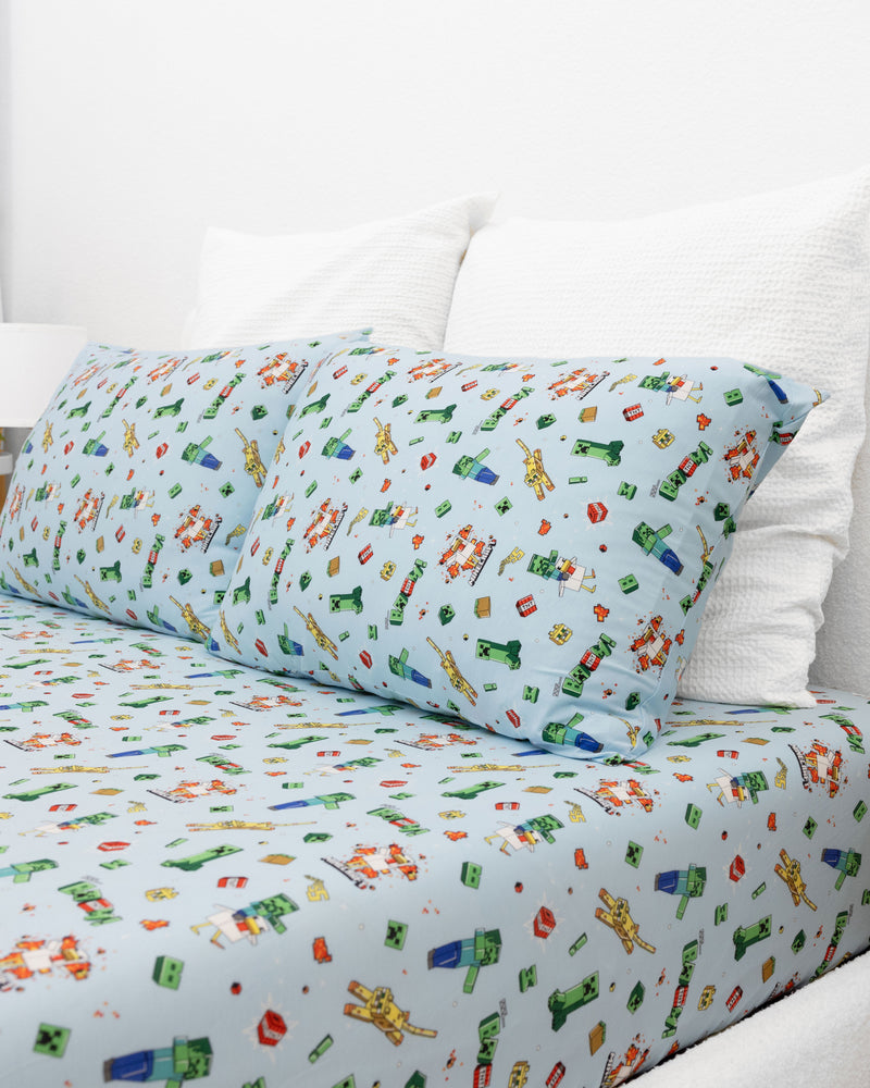 Minecraft: Chicken Jockey Bamboo Bed Sheet Set