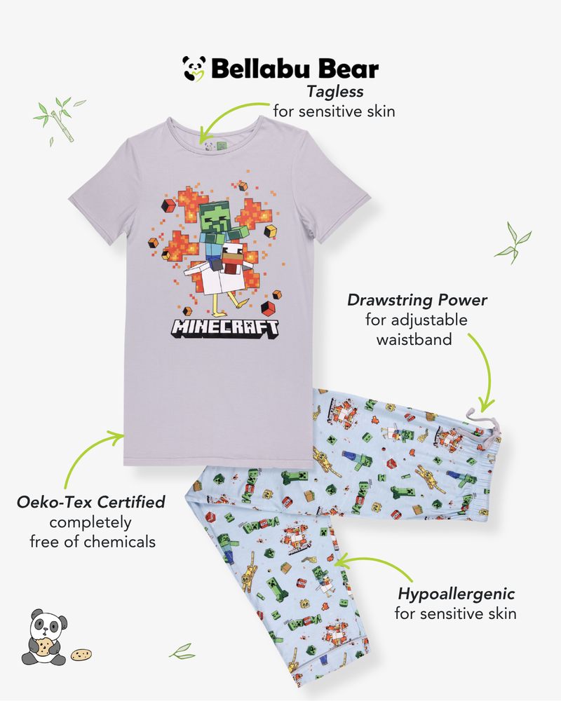Minecraft: Chicken Jockey Bamboo Men's Pajama Set