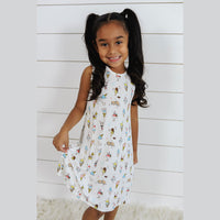 Ice Cream Bamboo Girls' Sleeveless Dress