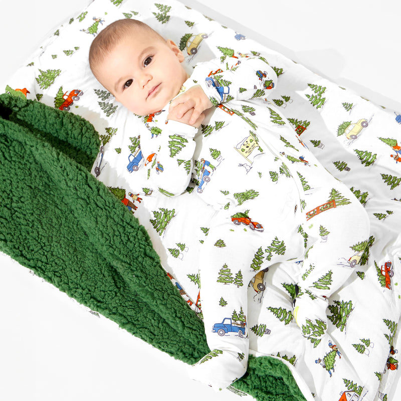 Christmas Tree Farm Bamboo Convertible Footie