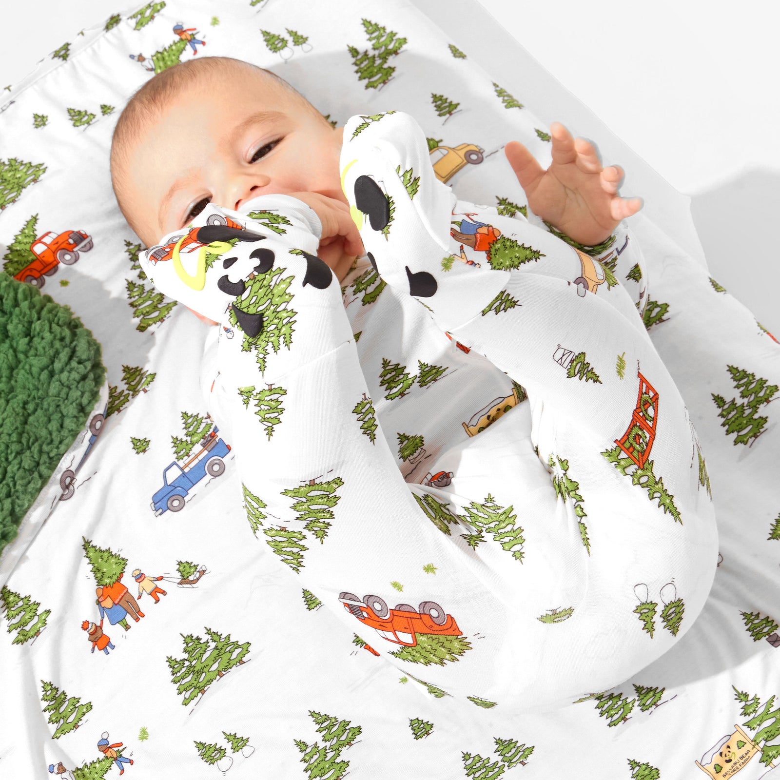 Christmas Tree Farm Bamboo Sherpa Blanket