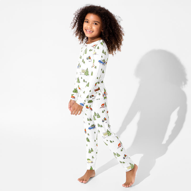 Christmas Tree Farm Bamboo Kids Pajamas