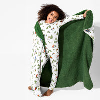 Christmas Tree Farm Bamboo Sherpa Blanket