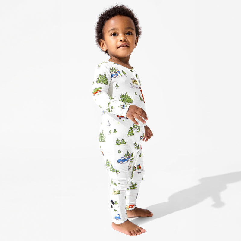 Christmas Tree Farm Bamboo Convertible Footie