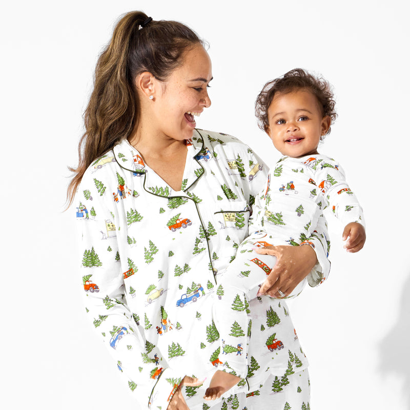 Christmas Tree Farm Bamboo Convertible Footie
