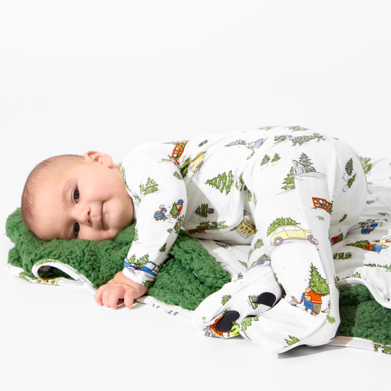 Christmas Tree Farm Bamboo Convertible Footie