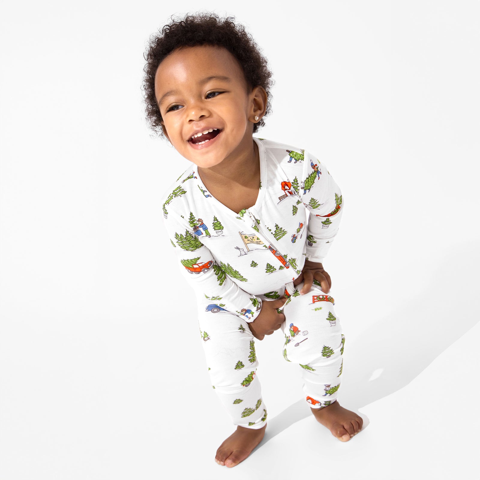 Christmas Tree Farm Bamboo Convertible Footie