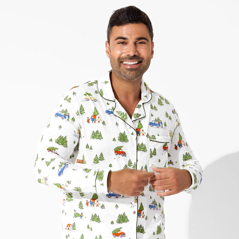 Christmas Tree Farm Bamboo Men's Pajama Set