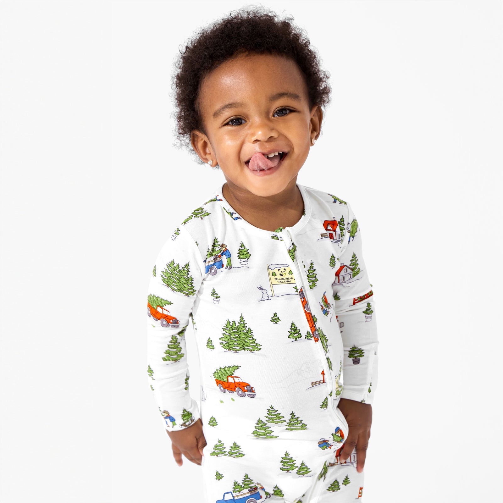 Christmas Tree Farm Bamboo Convertible Footie