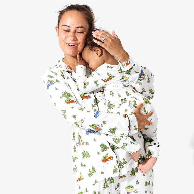 Christmas Tree Farm Bamboo Convertible Footie