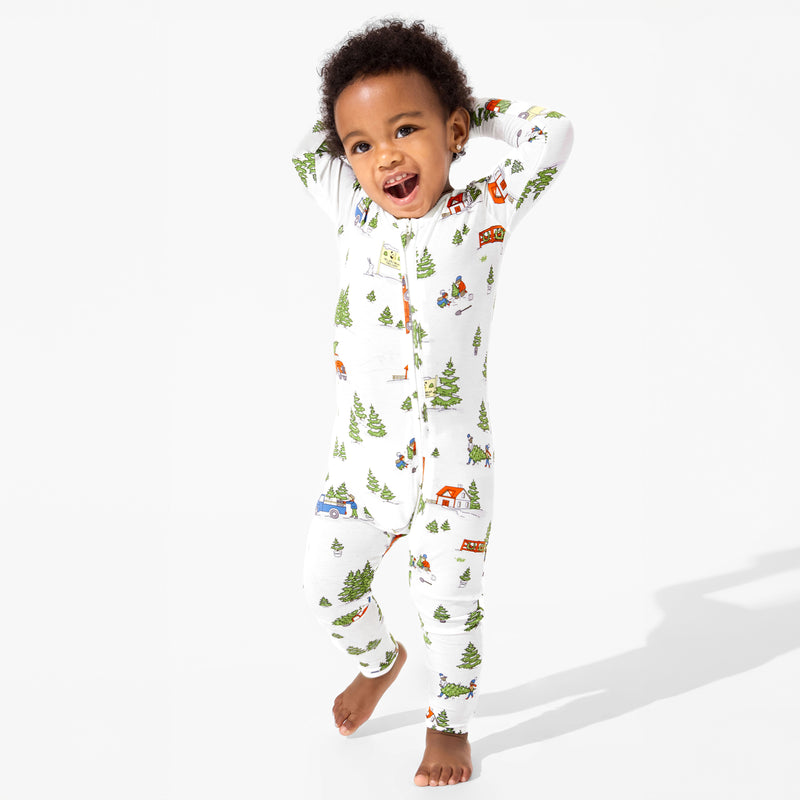 Christmas Tree Farm Bamboo Convertible Footie