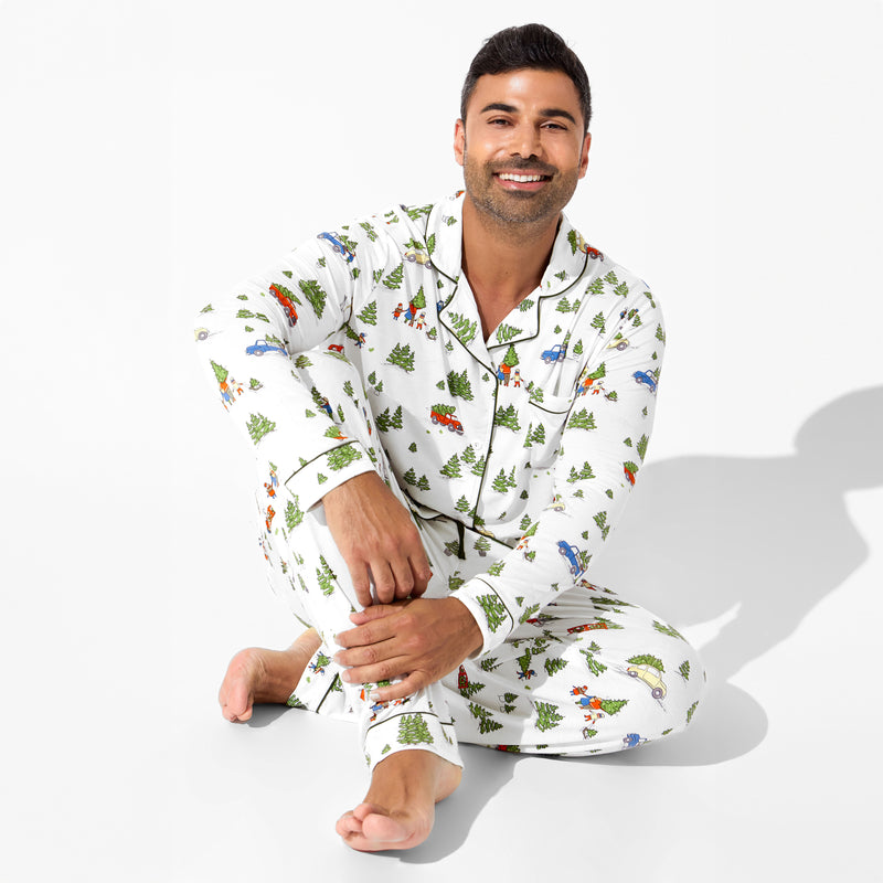 Christmas Tree Farm Bamboo Men's Pajama Set