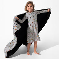 Little Monsters Bamboo Girls' Long Sleeve Dress