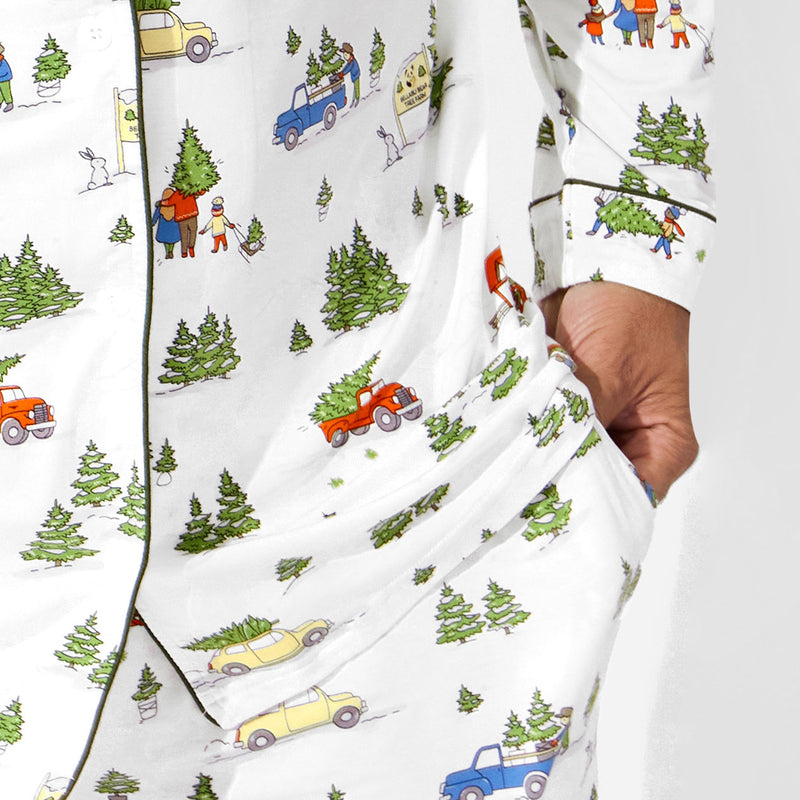 Christmas Tree Farm Bamboo Men's Pajama Set