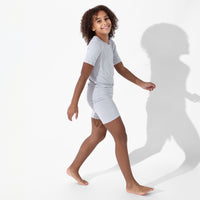 Cloud Grey Bamboo Kids Pajama Short Set