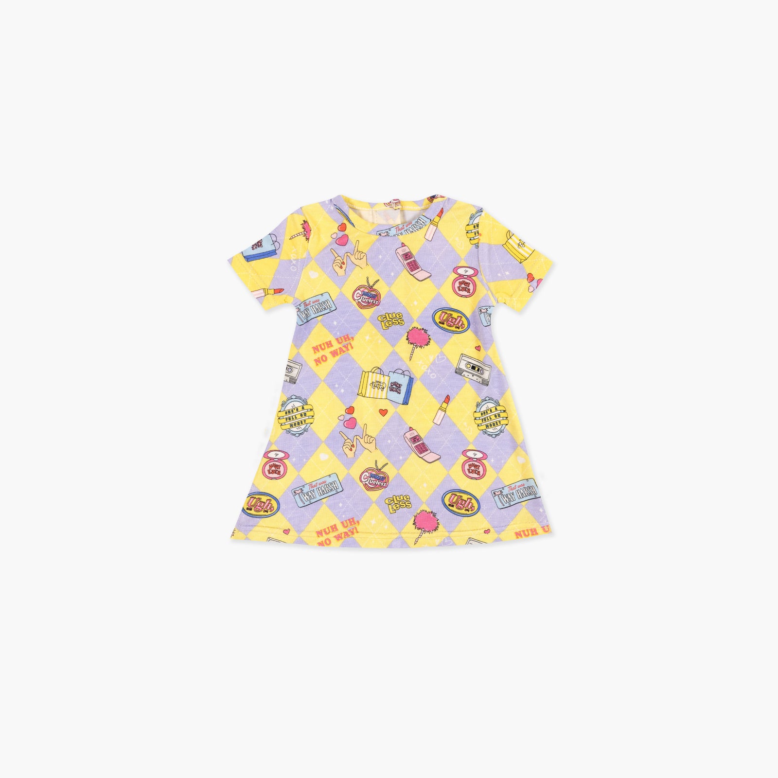 Clueless As If! Bamboo Matching Girls' 18" Doll Dress