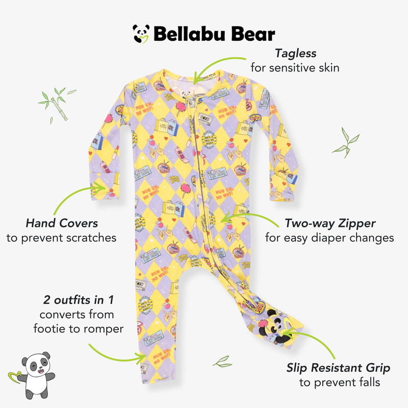 Clueless As If! Bamboo Convertible Footie