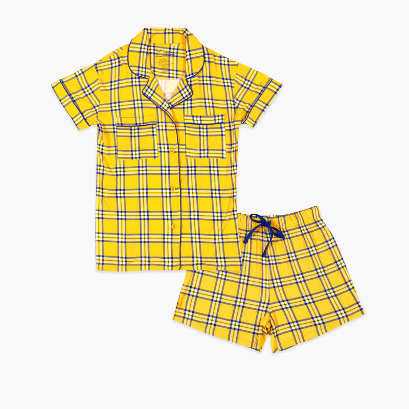 Clueless Total Betty Plaid Bamboo Women's Pajama Short Set