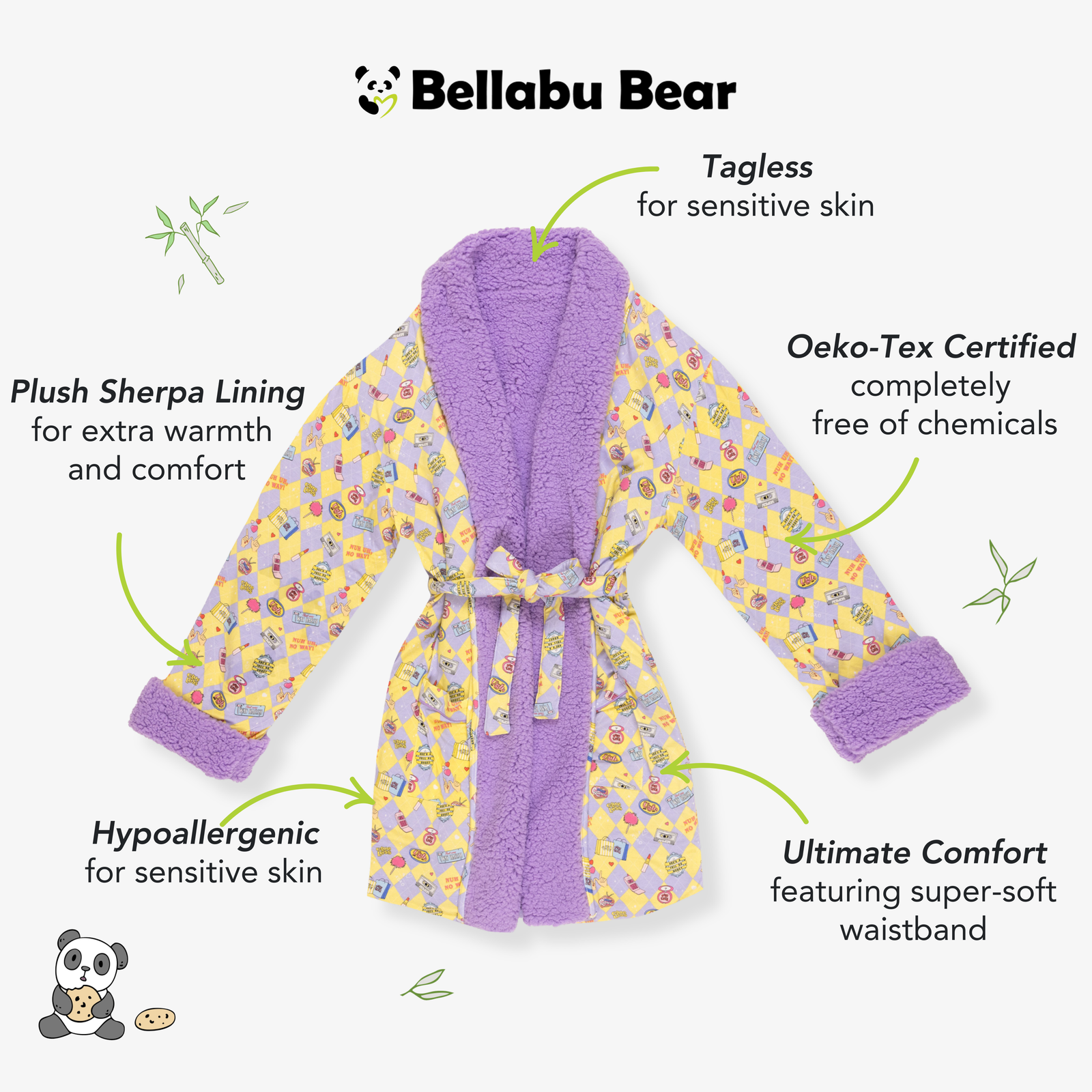 Clueless As If! Bamboo Sherpa Bathrobe