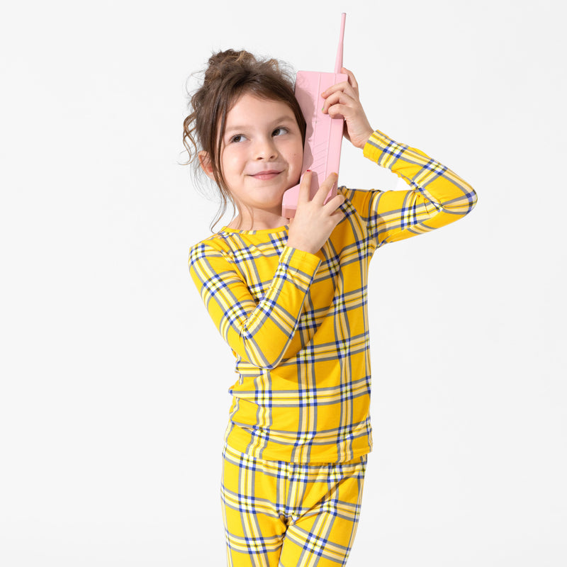 Clueless Total Betty Plaid Bamboo Kids Pajamas