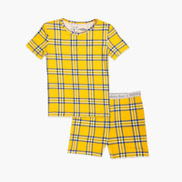 Clueless Total Betty Plaid Bamboo Kids Pajama Short Set