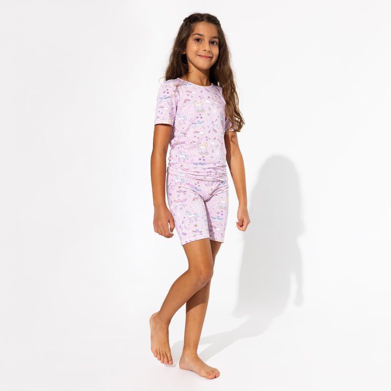 Enchanted Unicorn Bamboo Kids Pajama Short Set