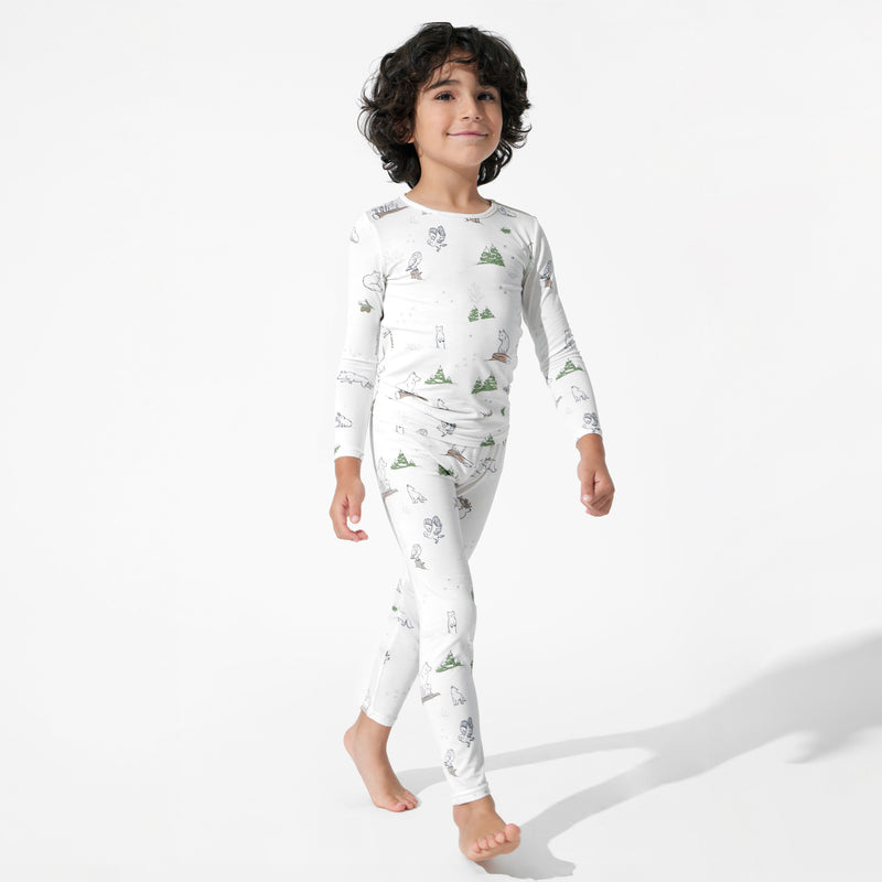 Winter Forest Animals Bamboo Kids Pajamas