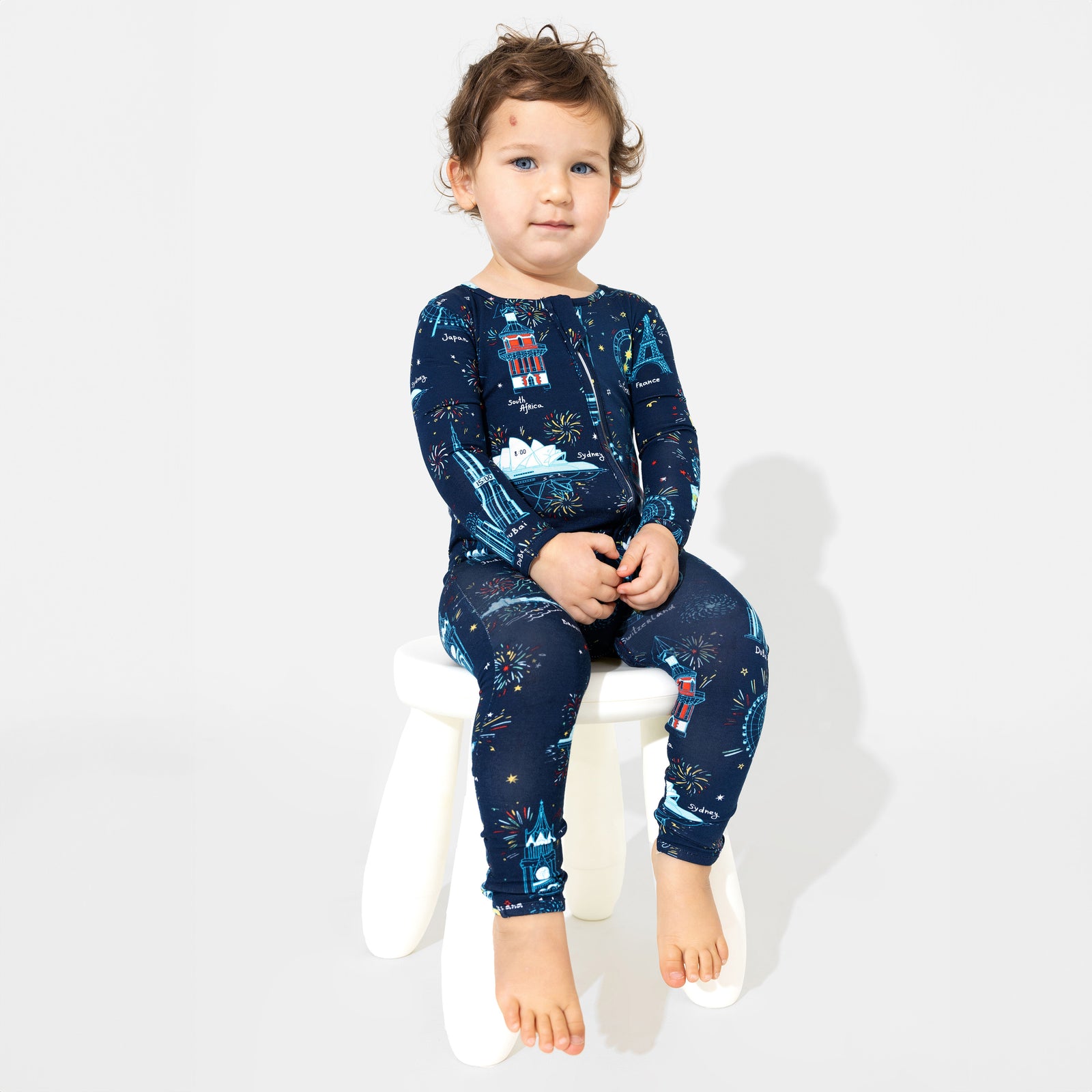 New Year's Worldwide Countdown Bamboo Convertible Footie