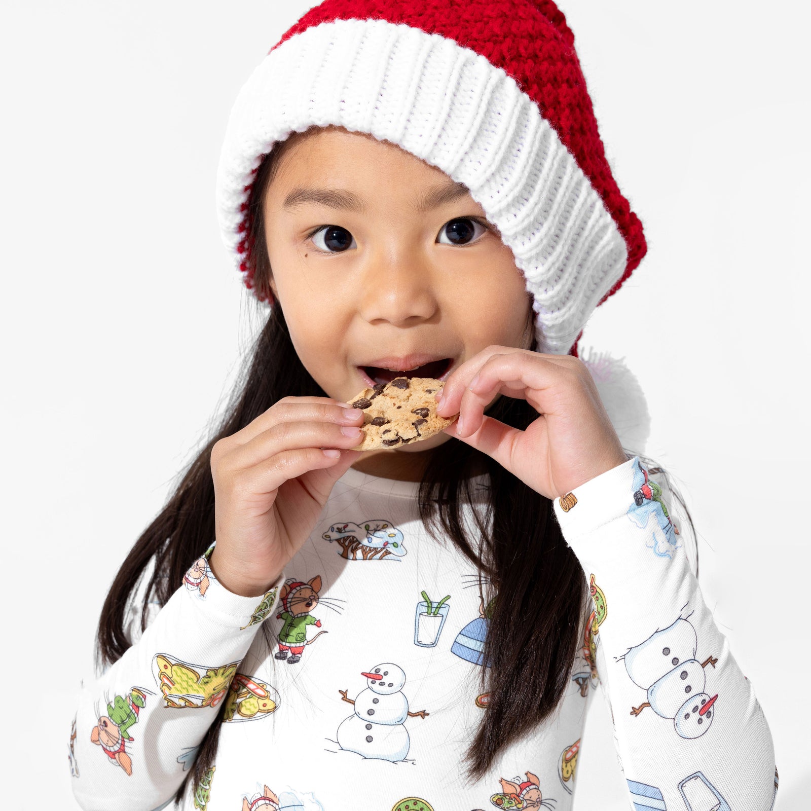 If You Give A Mouse A Cookie Christmas Bamboo Girls' Long Sleeve Dress