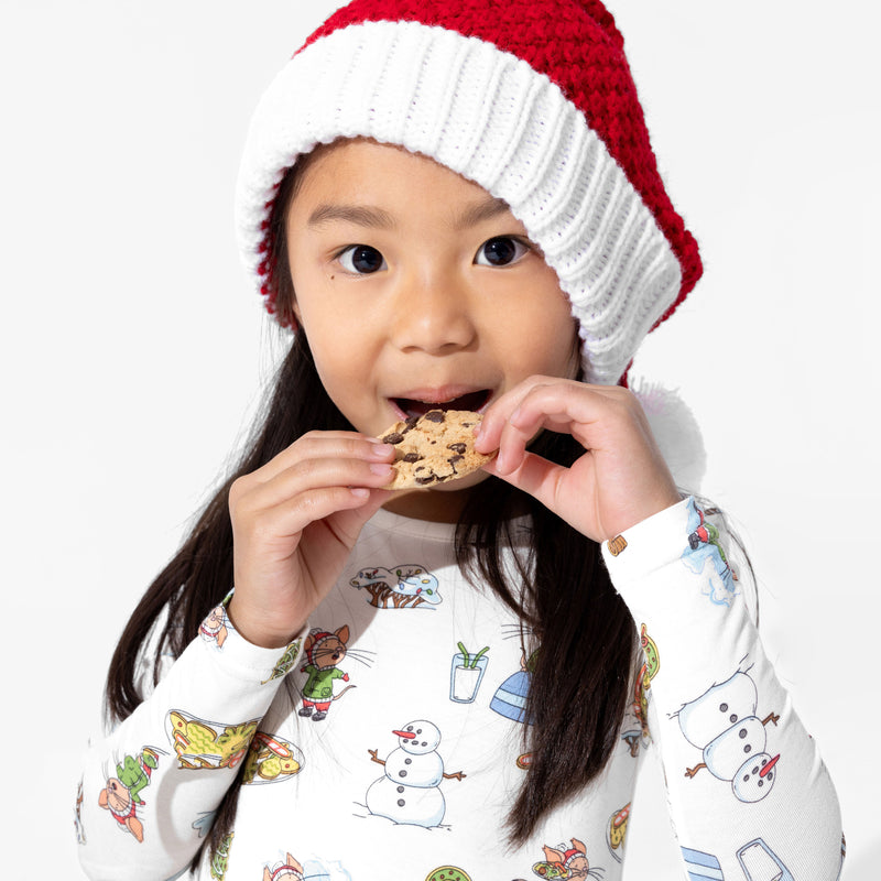 If You Give A Mouse A Cookie Christmas Bamboo Girls' Long Sleeve Dress
