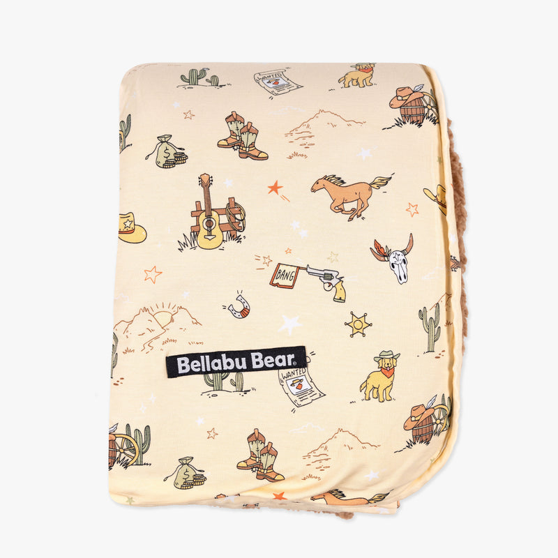 Cowboy Bamboo Sherpa Blanket